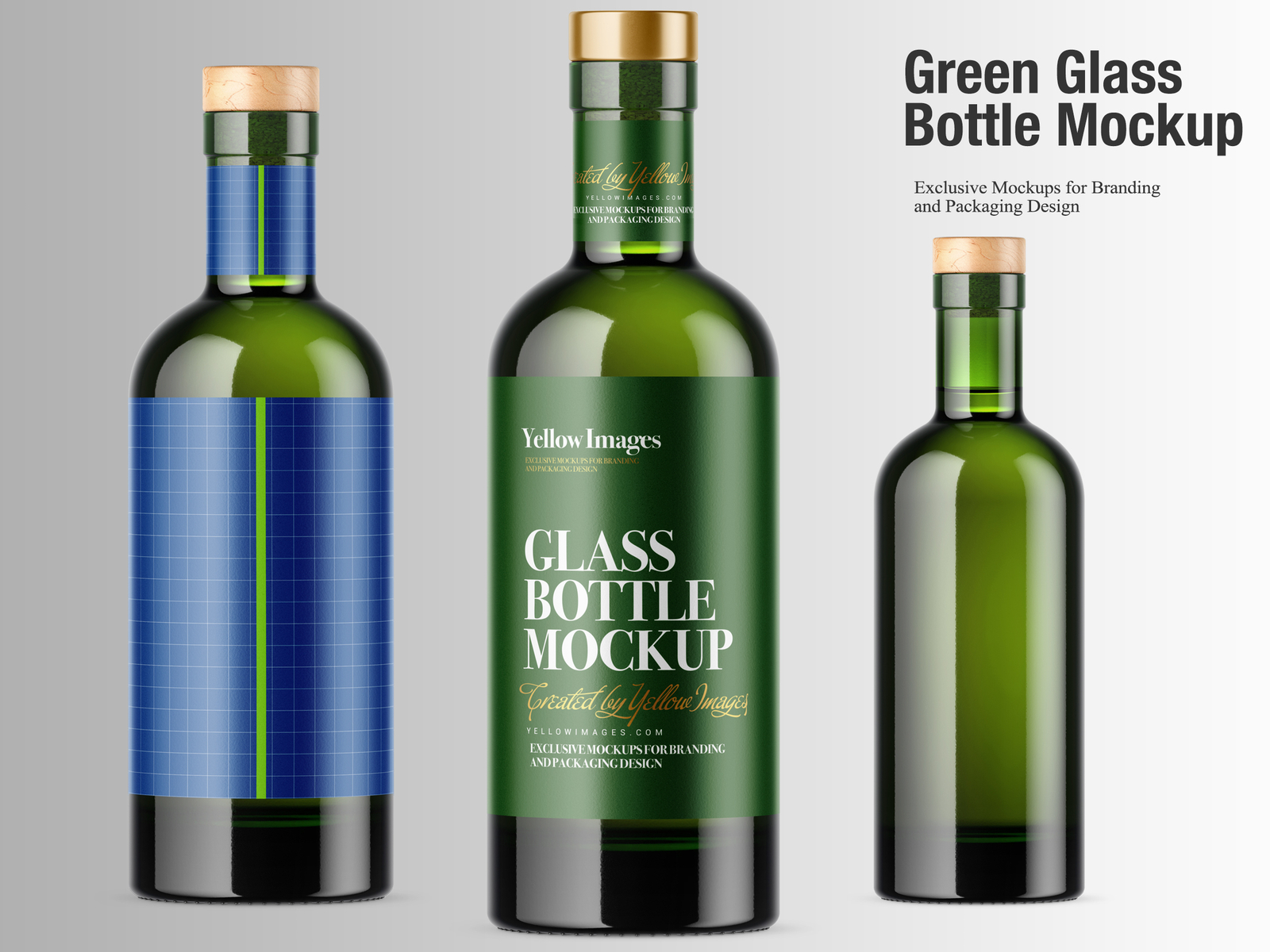 Download Green Glass Bottle Mockup By Oleksandr Hlubokyi On Dribbble