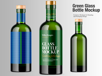 Green Glass Bottle Mockup 3d alcohol bottle branding design glass glass bottle green glass green glass bottle mock up mockup mockup tools