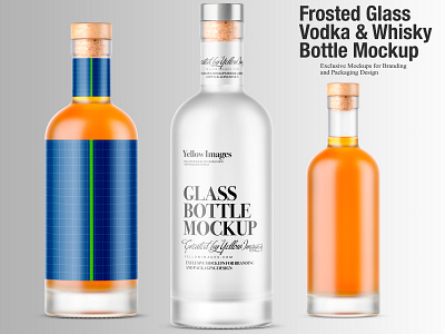 Download Frosted Glass Vodka Whisky Bottle Mockups By Oleksandr Hlubokyi On Dribbble