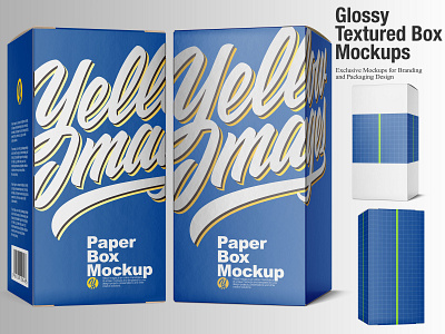 Download Glossy Textured Box Mockups By Oleksandr Hlubokyi On Dribbble