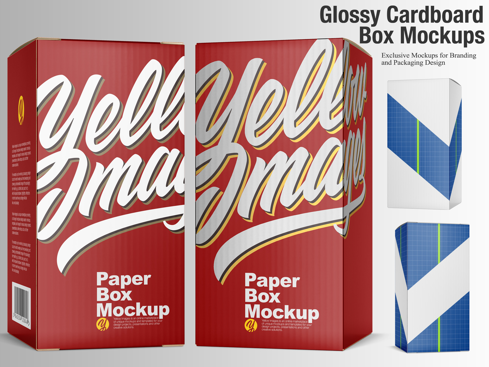 Download Glossy Cardboard Box Mockups By Oleksandr Hlubokyi On Dribbble PSD Mockup Templates