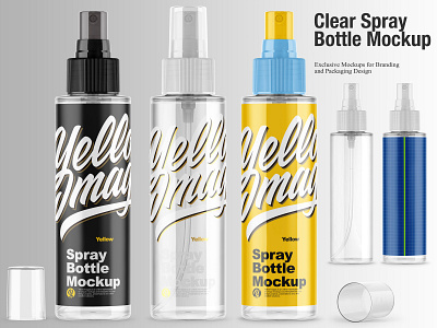 Clear Spray Bottle Mockup