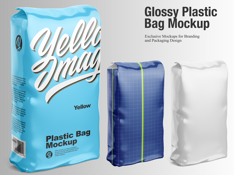Glossy Plastic Bag Mockup by Oleksandr Hlubokyi on Dribbble