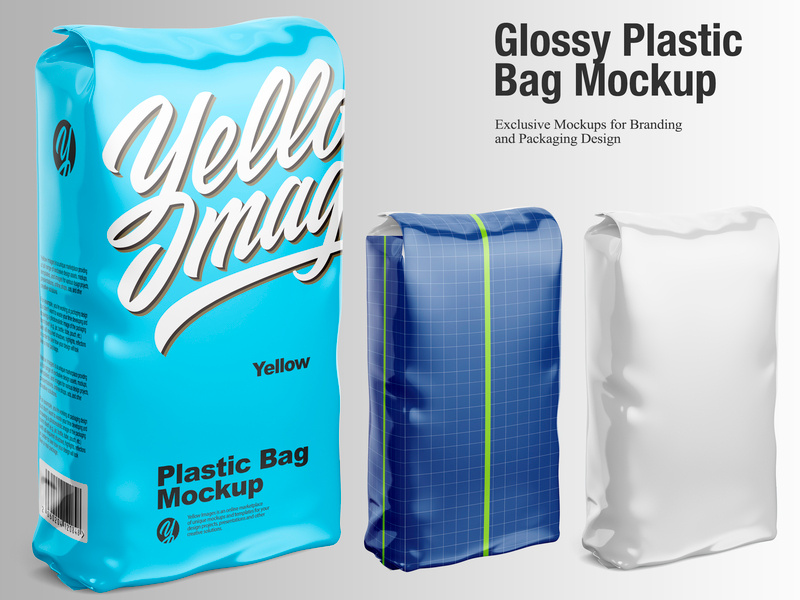 Download Glossy Plastic Bag Mockup by Oleksandr Hlubokyi on Dribbble