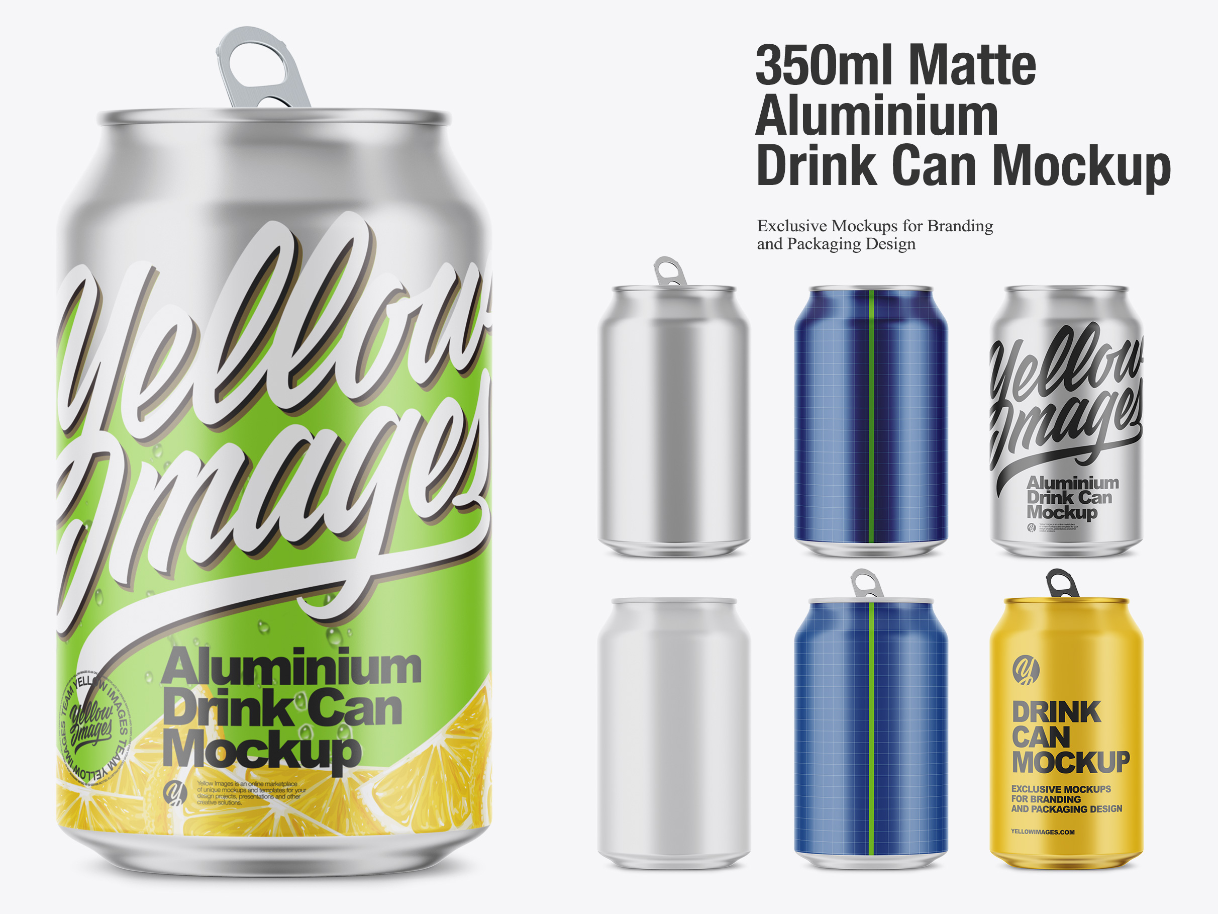 Download 350ml Matte Aluminium Drink Can Mockup By Oleksandr Hlubokyi On Dribbble Yellowimages Mockups