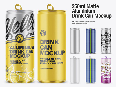 250ml Matte Aluminium Can 16oz 3d alcohol branding design download download mock up download mockup download psd free mockup mockup tools psd