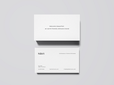 Habit skincare - business card