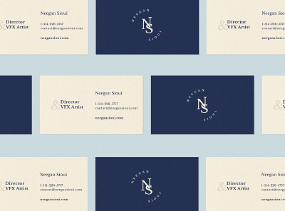 Neegan Sioui - Business Card brand design brand development brand identity branding business card business card design inspiration logo minimal minimal logo navy blue print design