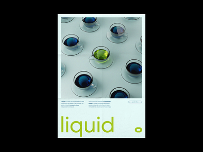 Liquid Poster 3d 3d modeling cup daily dailyposter design graphic graphic design illustration limonade minimal poster poster a day poster art poster design typogaphy