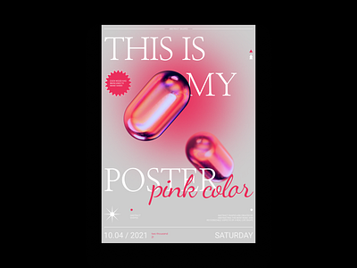 Pink gradient Poster