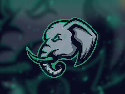 Elephant head esport logo