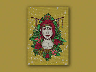 Tropical Women art print design flat icon illustration minimal tropical vector women in illustration
