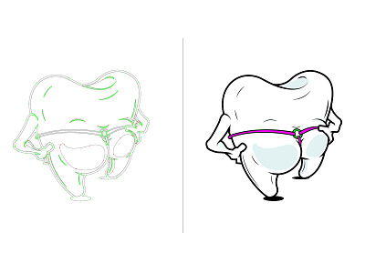 Dental Floss adobe illustrator cartoon character cartoon illustration cartoons dental dentist dentists illustration vector illustration vectors