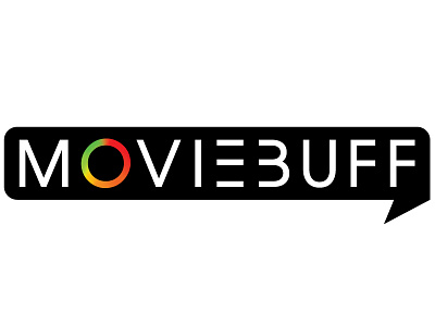 Moviebuff branding discussion logo movies rating simple
