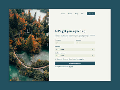 Sign Up 001 challenge dailyui design form input inputfields signup signup form ui ux webdesign webpage