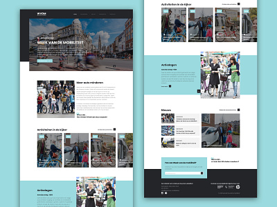 Week van de mobiliteit - redesign activities design interface layout minimal mobility redesign responsive responsive design typography ui ux web webdesign website