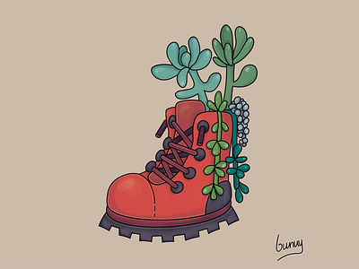 Succulent Boot Art