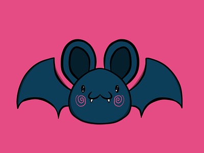 BAT adobe photoshop art bat blue branding cartoon cartoon art cartoon design clip studio paint color design draw illustration logo photoshop pink vector