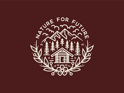 Nature For Future adventure camp design discover discovering discovery earth explore flatnature flower future illustration logo mountain nature shirt shirt design shirtdesign tree trees