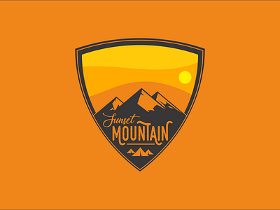 Sunset Mountain adventure camp design discover discovering discovery earth explore flat flatnature illustration logo logotype mountain mountains nature shirt shirt design shirtdesign sunset