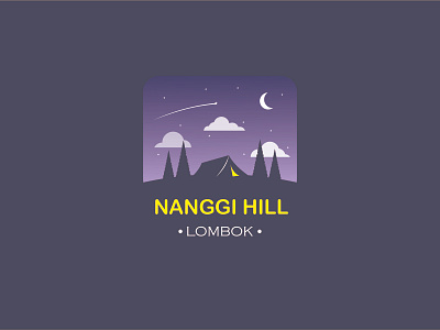 logo nanggi hill adventure camp design discover discovering discovery explore flat flatnature illustration logo minimal mountain nature shirt shirt design shirtdesign star typography vector