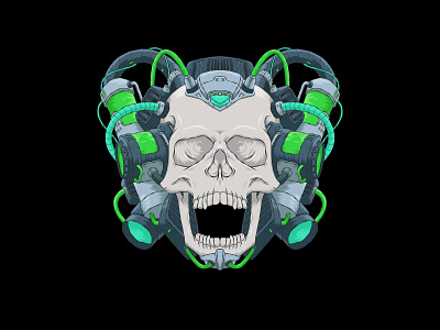 Cyber Skull Print