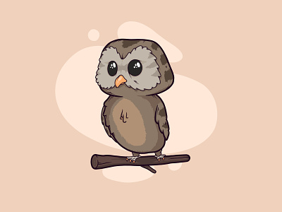Owl animals art cute illustration vector
