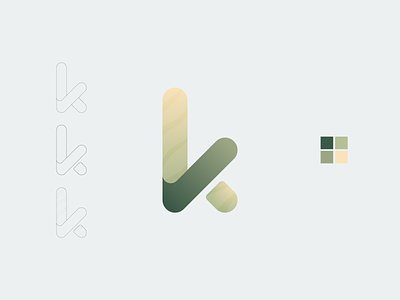 Letter K alphabet art avokado branding challenge concept day11 design fruit icon illustration letter logo summer typography vector