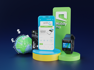 Mobily Pay (soon) 3d blen blender blender 3d blender3d branding graphic design