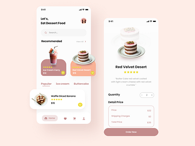 Dessert Food Delivery app clean clean ui design dessert dessert food dessert food delivery food food app food app design food apps food delivery minimal mobile app mobile design mobile ui ui ui ux uidesign ux