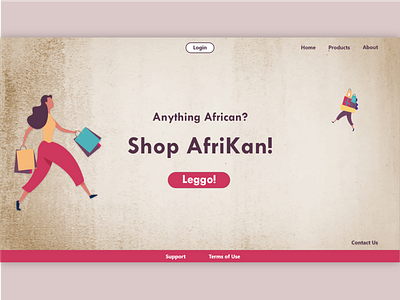 Landing Page for an E-commerce website africa ecommerce modern user experience user interface design ux ui web design website