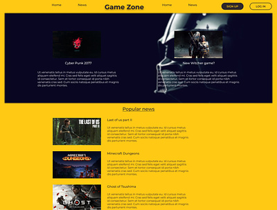 Gmaezone-Landing page design landing page ux web