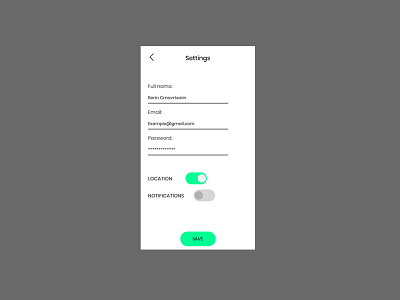 Settings dailyUI - 007