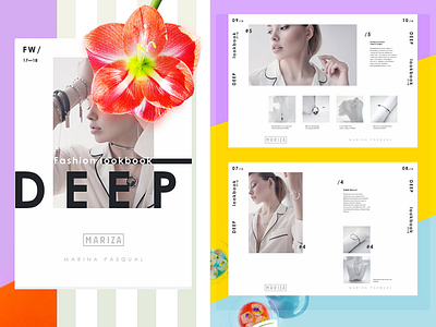 Lookbook for Mariza branding fashion graphic grid lookbook lookbook design minimalism webdesign
