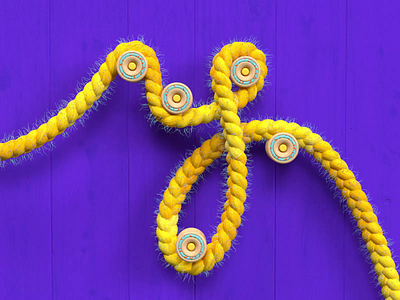Y - 36 days of type 2020 2020 36daysoftype 36daysoftype07 3d adobe c4d cinema4d lettering octane otoy render rope