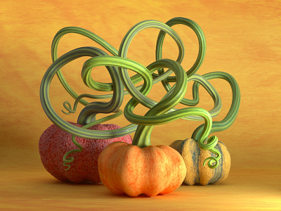 Pumpkins 3d c4d cinema4d design halloween octane pumpkin render samain