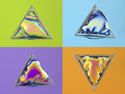 Tetrahedron 3d c4d cinema4d iridiscent octane polygon polyhedron render tetrahedron