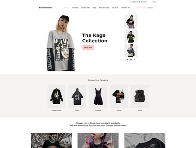 eCommerce Clothing Store Design Home branding e commerce design e commerce shop minimal shopify shopify store store design ui ux web web design webdesign website