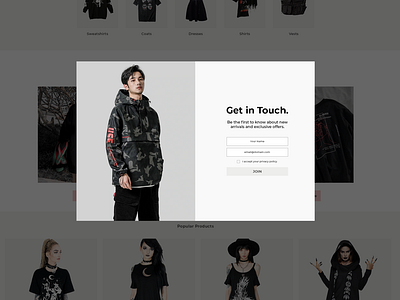 eCommerce Design - Pop-Up