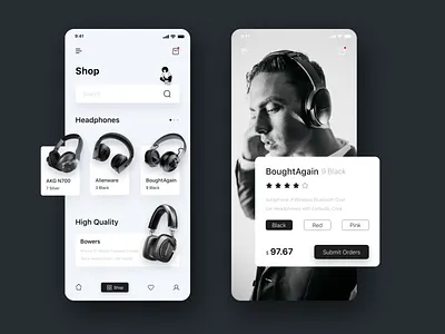 Earphone purchase app app buy design equipment logo manhattan music ui ux web 干净 明确 电商 界面设计