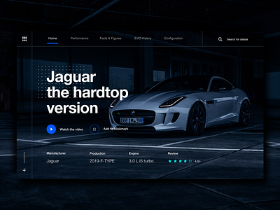 Sports car performance parameters page branding ux design uxdesign web design 板式 汽车 网页