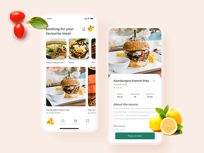 Food applications by Collin on Dribbble