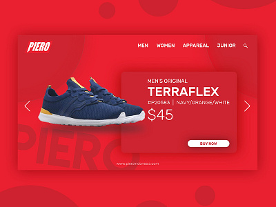 Piero Indonesia - Redesign Header Web Ui branding design ecommerce indonesia redesign shoes ui ux web web deisgn website