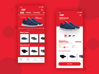 Piero Indonesia - Mobile App app branding branding design ecommerce indonesia mobile mobile app mobile app design shoes ui ui mobile uidesign ux web
