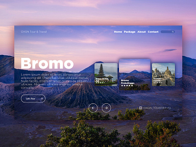 OXGN TOUR TRAVEL - Web UI Homepage design indonesia travel agent ui web