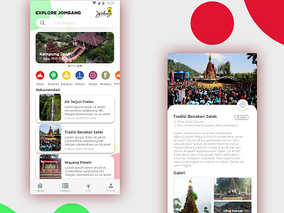 UI Explore Jombang design explorejombang jombang mobile ui