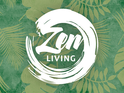 Zen Living Logo brand logo typography