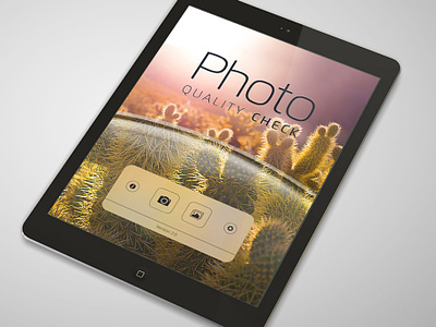 Photo Quality Check v.20 home screen Portrait prototype app ios ipad photo prototype ui