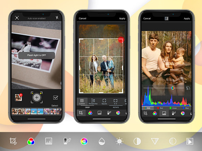 Photo Scanner iOS App app editing icons ios photography photos scanner ui