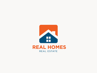 Real Homes logo design design flat graphic graphicdesign home icon identity logo logodesign logos logosai realestate vector